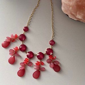 Charming Charlie Pink and Coral Statement Necklace